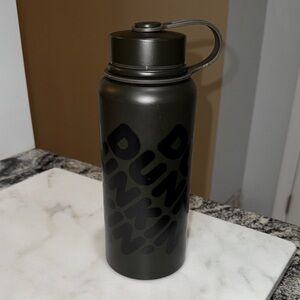 Dunkin Matte Black Logo Water Bottle